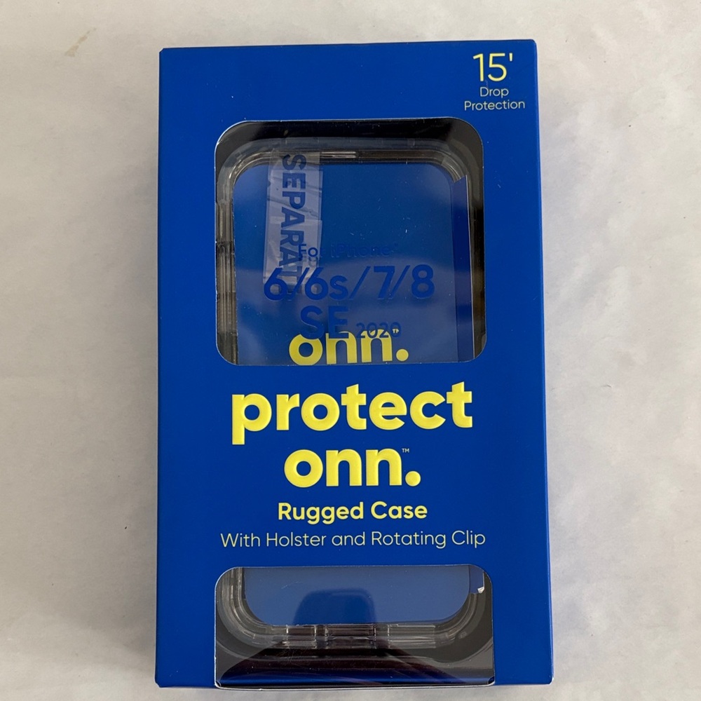 Onn clear Rugged Case for iPhone 6/6s/7/8/SE 2020 new
